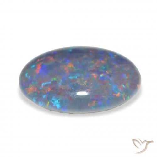 Opala Triplet Multicolorido Natural 3.75ct, oval, Opaco