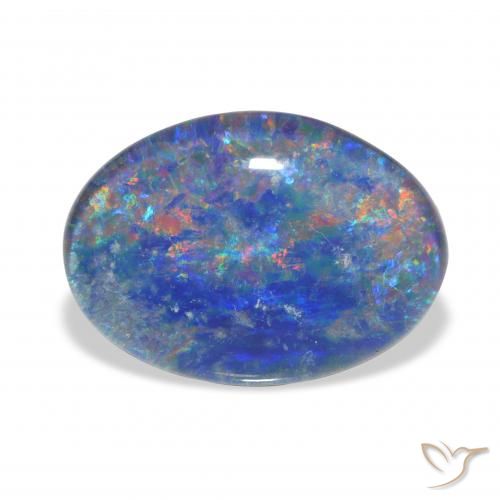 3.84ct Natural Multicolorido Opala Triplet, oval, Opaco