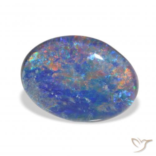 Opala Triplet Multicolorido Natural 3.84ct, oval, Opaco