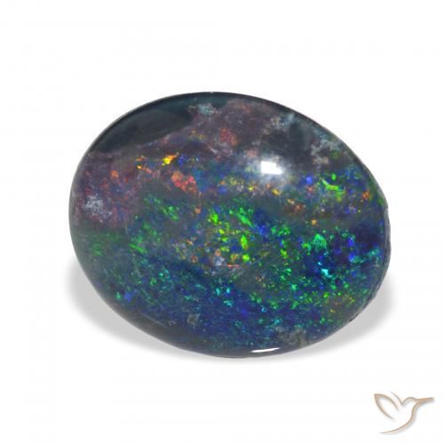 Opala Triplet Multicolorido Natural 2.70ct, oval, Opaco