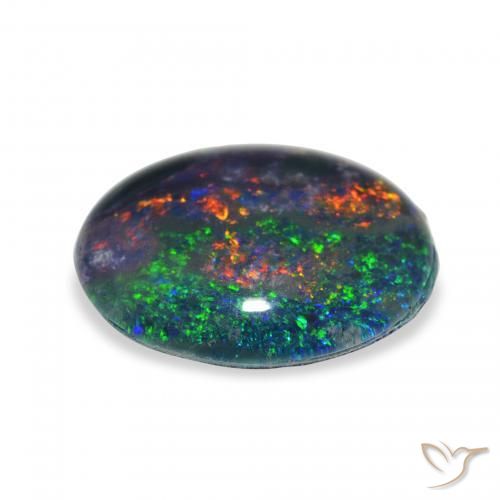 Opala Triplet Multicolorido Natural 2.70ct, oval, Opaco
