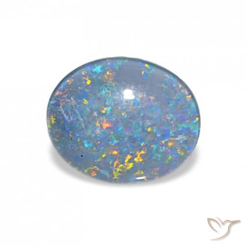 2.90ct Multicolorido Opala Triplet, oval, Opaco