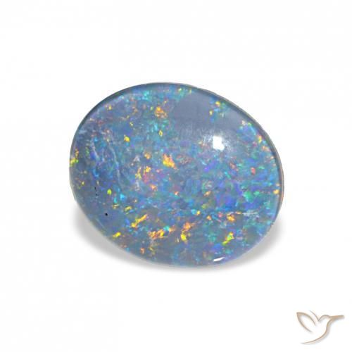 Opala Triplet Multicolorido Natural 2.90ct, oval, Opaco