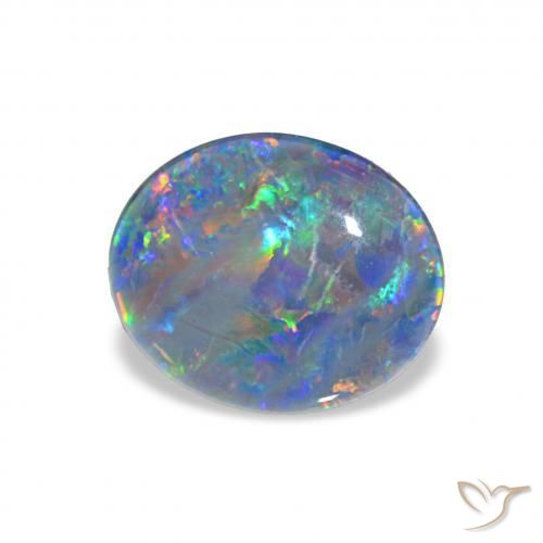 Opala Triplet Multicolorido Natural 2.33ct, oval, Opaco