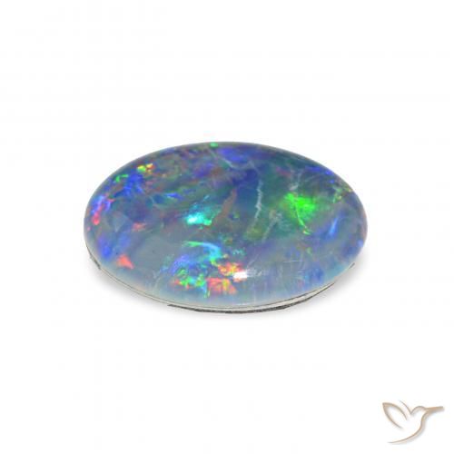 Opala Triplet Multicolorido Natural 2.33ct, oval, Opaco