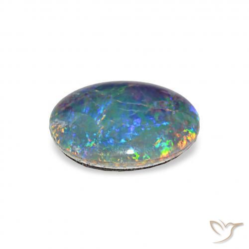 Opala Triplet Multicolorido Natural 1.97ct, oval, Opaco