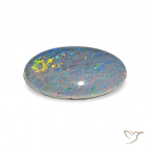 Opala Triplet Multicolorido Natural 3.88ct, oval, Opaco
