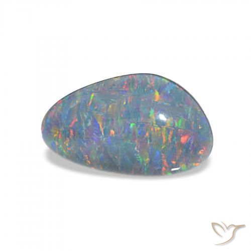Opala Triplet Multicolorido Natural 3.84ct, Chique, Opaco
