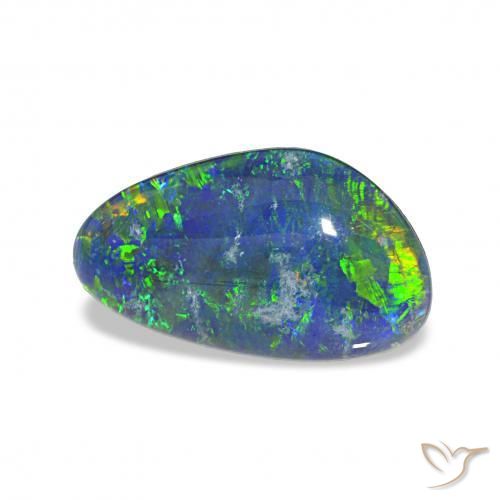 Opala Triplet Multicolorido Natural 3.63ct, Chique, Opaco