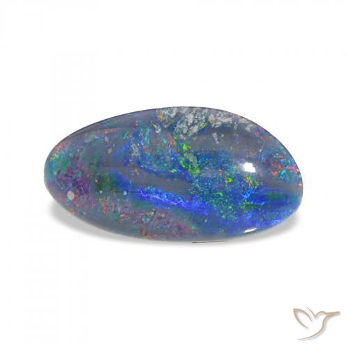 Opala Triplet Multicolorido Natural 3.56ct, Chique, Opaco