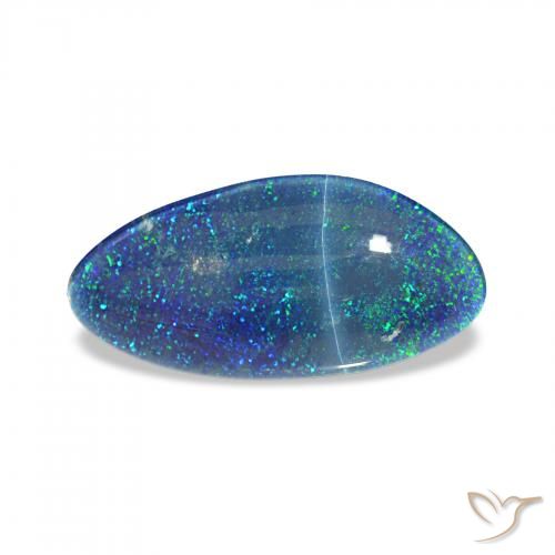 3.30ct Multicolor azul Opala Triplet, Chique, Opaco