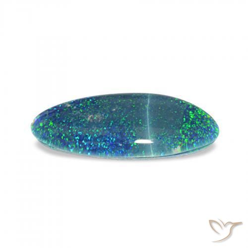 Opala Triplet Multicolor azul Natural 3.30ct, Chique, Opaco