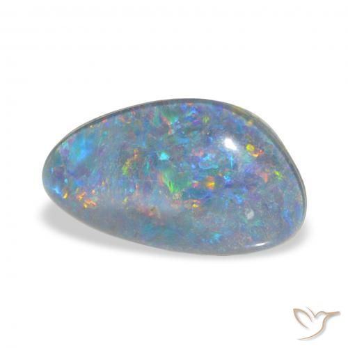 Opala Triplet Multicolorido Natural 3.39ct, Chique, Opaco