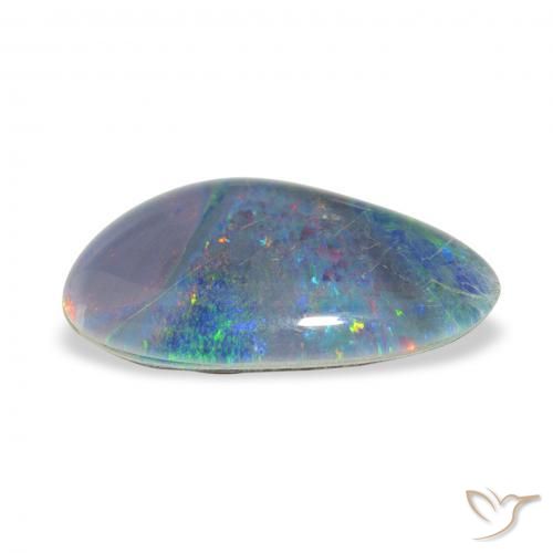 Opala Triplet Multicolorido Natural 3.21ct, Chique, Opaco