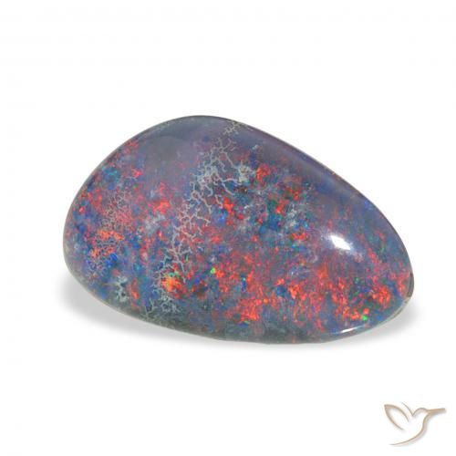 Opala Triplet Multicolorido Natural 3.78ct, Chique, Opaco