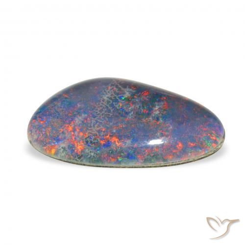 Opala Triplet Multicolorido Natural 3.78ct, Chique, Opaco
