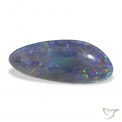 Opala Triplet Multicolorido Natural 6.48ct, Chique, Opaco
