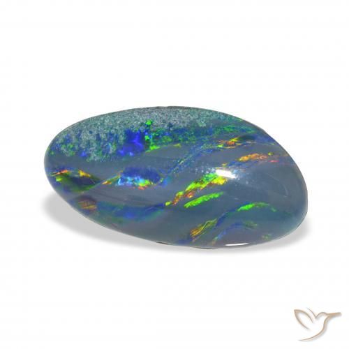 Opala Triplet Multicolorido Natural 4.21ct, Chique, Opaco