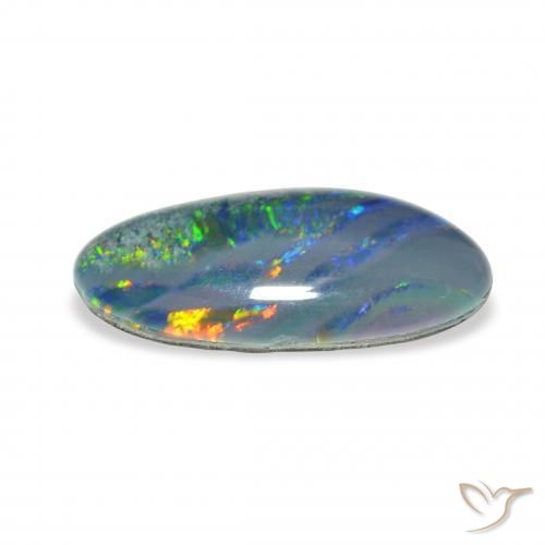 Opala Triplet Multicolorido Natural 4.21ct, Chique, Opaco