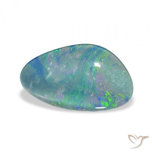 Opala Triplet Multicolorido Natural 3.34ct, Chique, Opaco