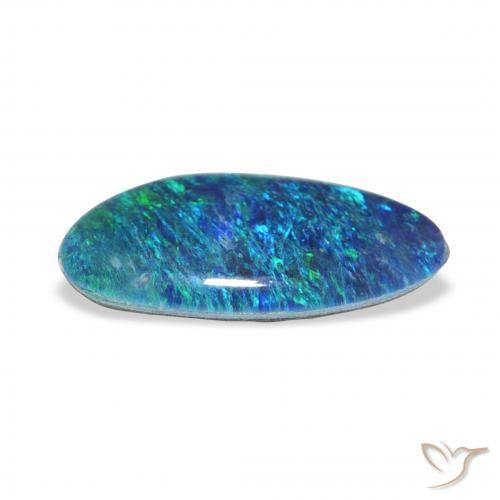 Opala Triplet Multicolorido Natural 3.40ct, Chique, Opaco
