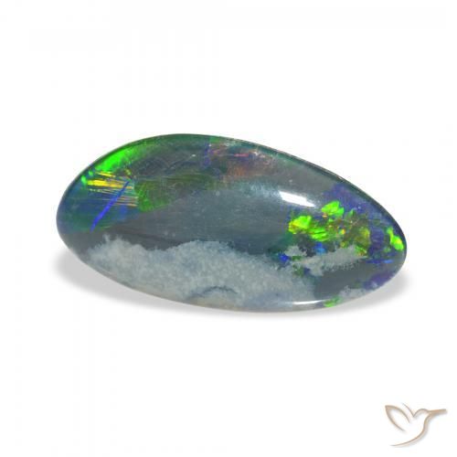 Opala Triplet Multicolorido Natural 3.22ct, Chique, Opaco