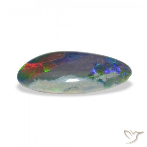 Opala Triplet Multicolorido Natural 3.22ct, Chique, Opaco