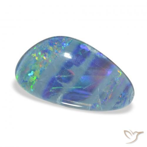 Opala Triplet Multicolorido Natural 7.90ct, Chique, Opaco