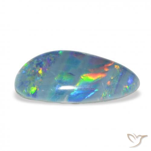Opala Triplet Multicolorido Natural 7.90ct, Chique, Opaco
