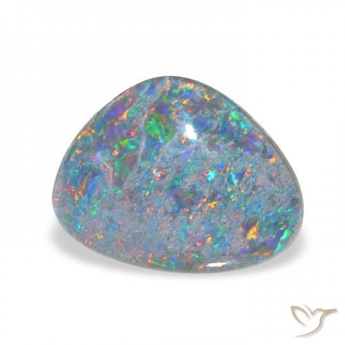 Opala Triplet Multicolorido Natural 3.88ct, Chique, Opaco