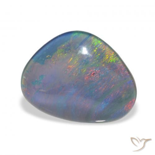 Opala Triplet Multicolorido Natural 6.25ct, Chique, Opaco