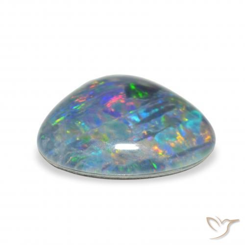 Opala Triplet Multicolorido Natural 3.95ct, Chique, Opaco