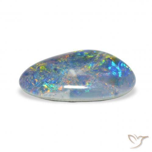 Opala Triplet Multicolorido Natural 3.45ct, Chique, Opaco