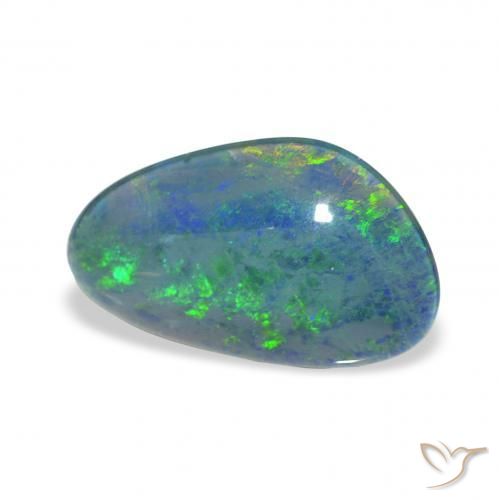 Opala Triplet Multicolorido Natural 3.46ct, Chique, Opaco