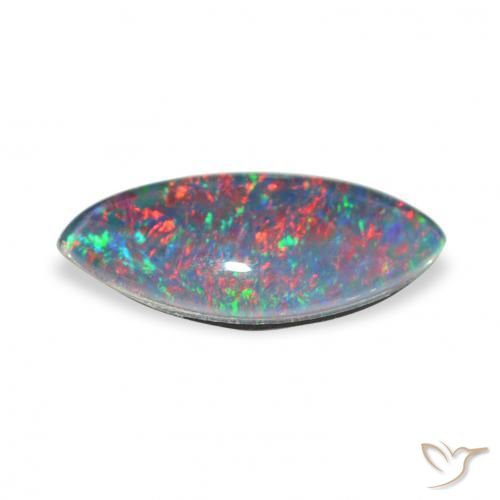 Opala Triplet Multicolorido Natural 1.90ct, Marquesa, Opaco