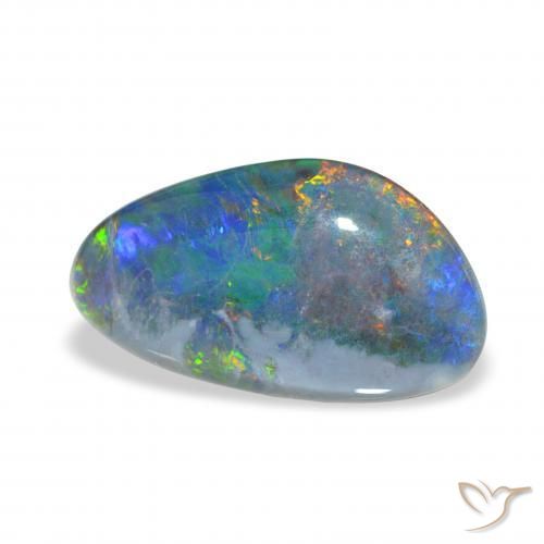 Opala Triplet Multicolorido Natural 3.28ct, Chique, Opaco