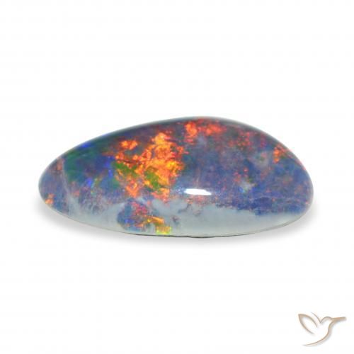 Opala Triplet Multicolorido Natural 3.28ct, Chique, Opaco