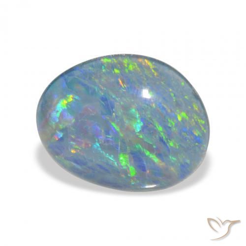 Opala Triplet Multicolorido Natural 9.36ct, Chique, Opaco
