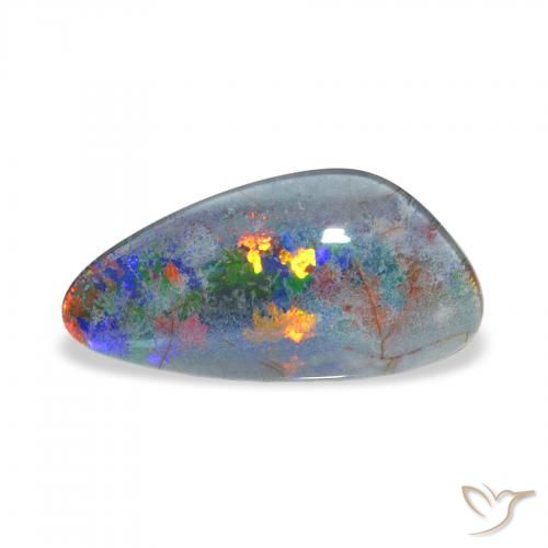 3.56ct Multicolorido Opala Triplet, Chique, Opaco