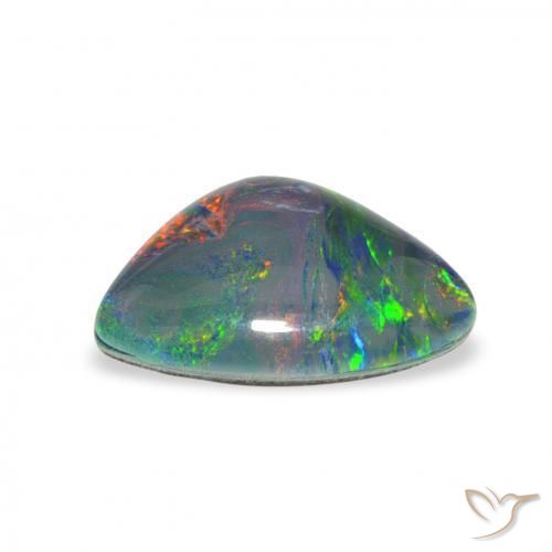 Opala Triplet Multicolorido Natural 2.49ct, Chique, Opaco