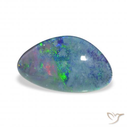 Opala Triplet Multicolorido Natural 3.85ct, Chique, Opaco