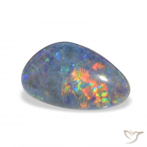 Opala Triplet Multicolorido Natural 3.36ct, Chique, Opaco