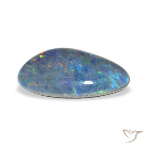 Opala Triplet Multicolorido Natural 3.36ct, Chique, Opaco