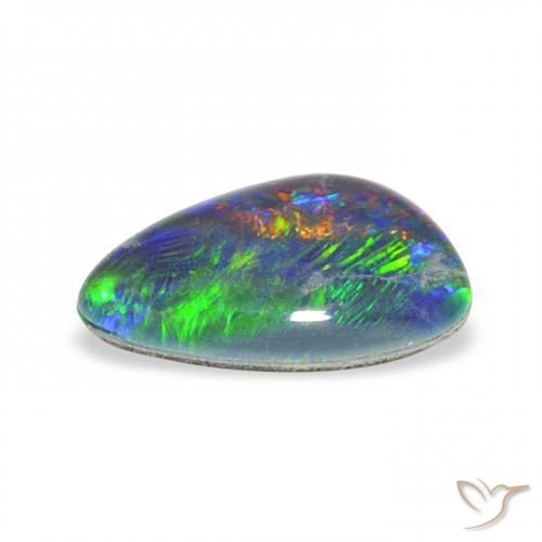 Opala Triplet Multicolorido Natural 2.19ct, Chique, Opaco