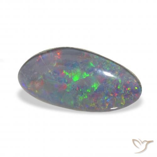 Opala Triplet Multicolorido Natural 3.28ct, Chique, Opaco