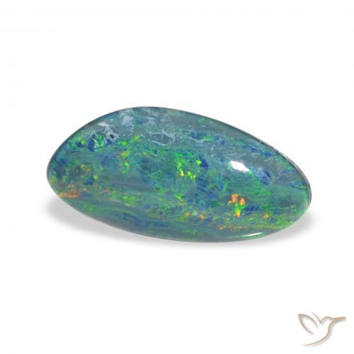 Opala Triplet Multicolorido Natural 2.38ct, Chique, Opaco