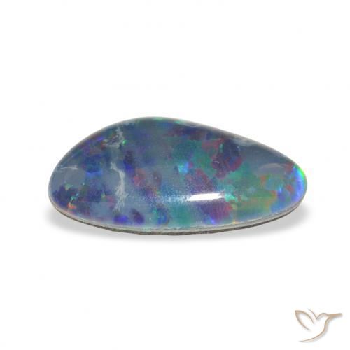 Opala Triplet Multicolorido Natural 3.58ct, Chique, Opaco