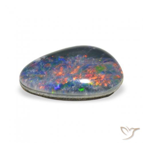 Opala Triplet Multicolorido Natural 1.73ct, Chique, Opaco