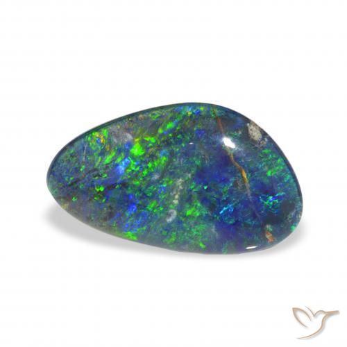 Opala Triplet Multicolorido Natural 3.32ct, Chique, Opaco