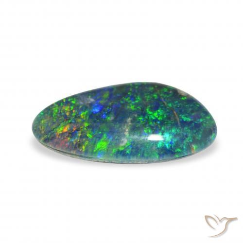 Opala Triplet Multicolorido Natural 3.32ct, Chique, Opaco